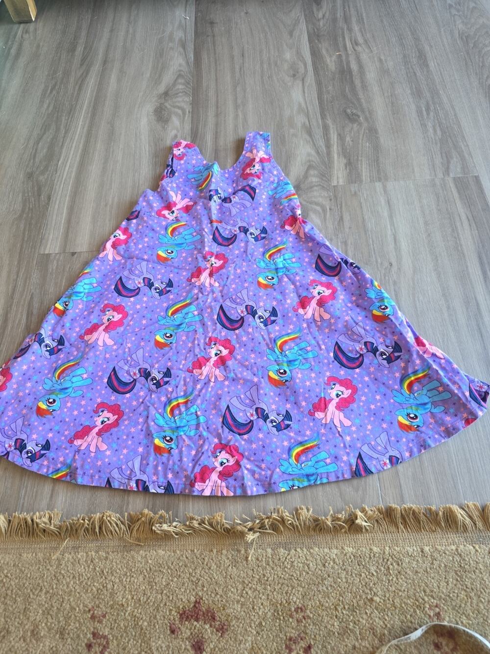 My Little Pony Print Purple Dress Girls 4/5 Colorful Party